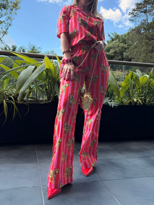 Red Striped Tiger Pants