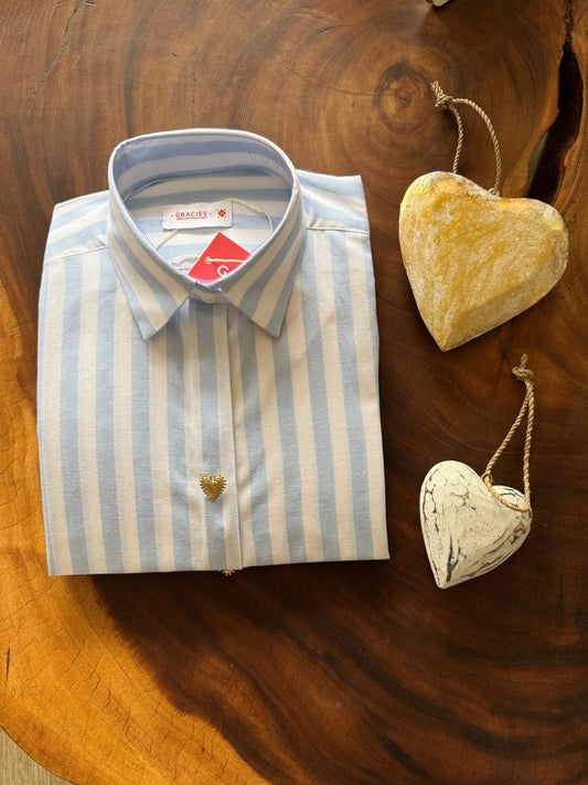 Golden Heart Light Blue Shirt