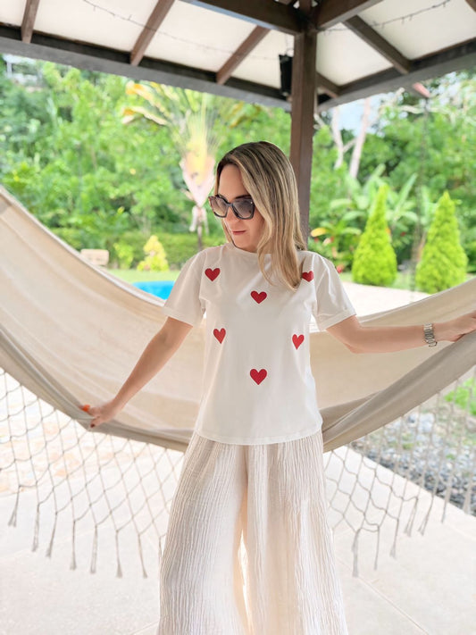 Camiseta Corazones 