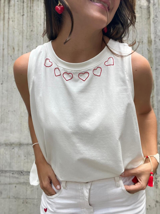 Red Heart  Tank Top
