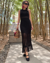 Vestido Negro Hilos 