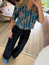 Blue Striped Tiger Shirt
