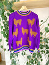 Sweater Llamas Morado 