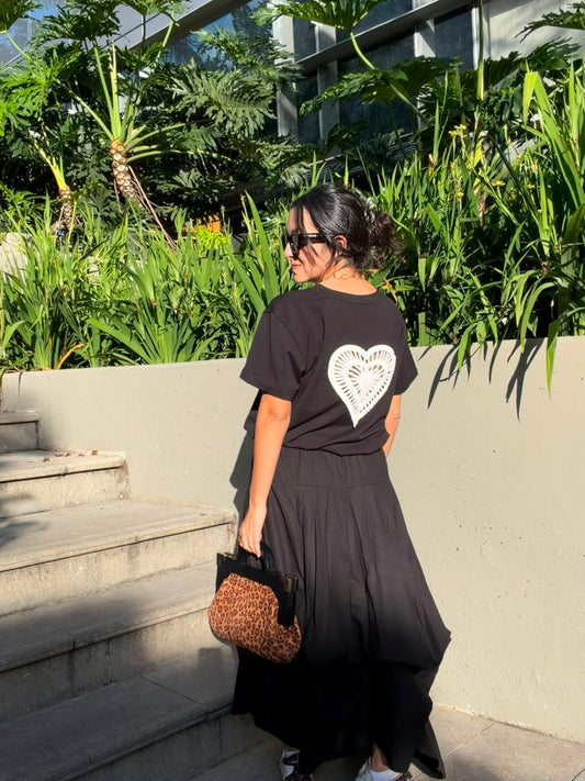 Black “Threads of the Heart” T-Shirt