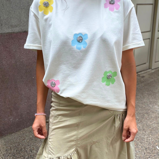 Camiseta Flores Pastel 