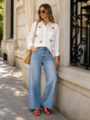 Oversized Shirt Heart Stitches
