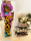 Magenta Leopard Pants
