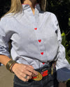 Blue Chambray Hearts Shirt