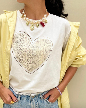 Heart Print T-shirt