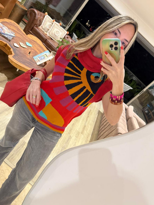 Magenta Romance Turtleneck Top