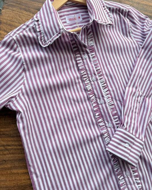 Wine Striped Shirt