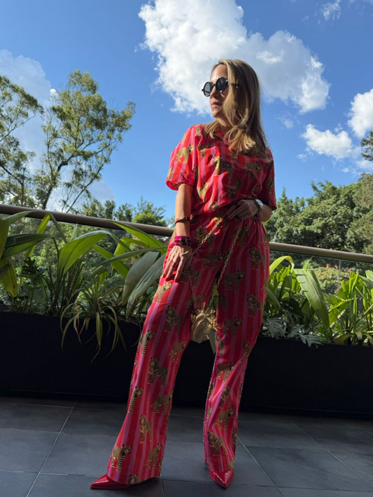 Red Striped Tiger Pants