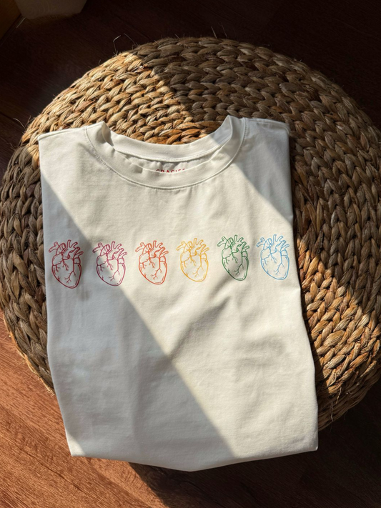 Multicoloured Hearts T-shirt