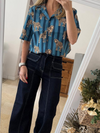 Blue Striped Tiger Shirt