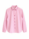 Pink Chambray Shirt with Hearts