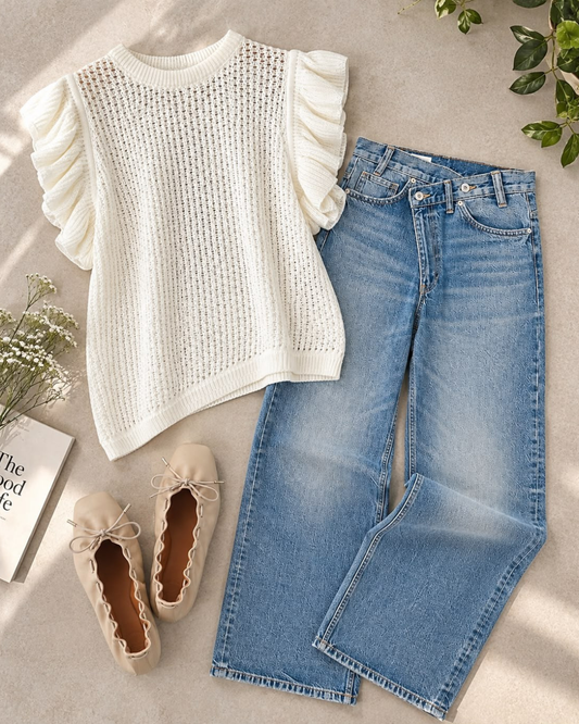 White Asymmetrical Top