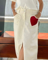 Beige Skirt with Red Heart