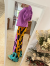 Magenta Leopard Pants