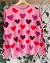 Pink Heart Sweater