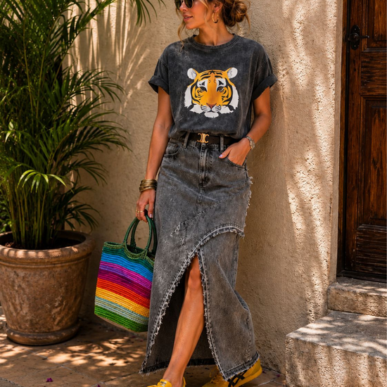 Falda Cruzada Denim 