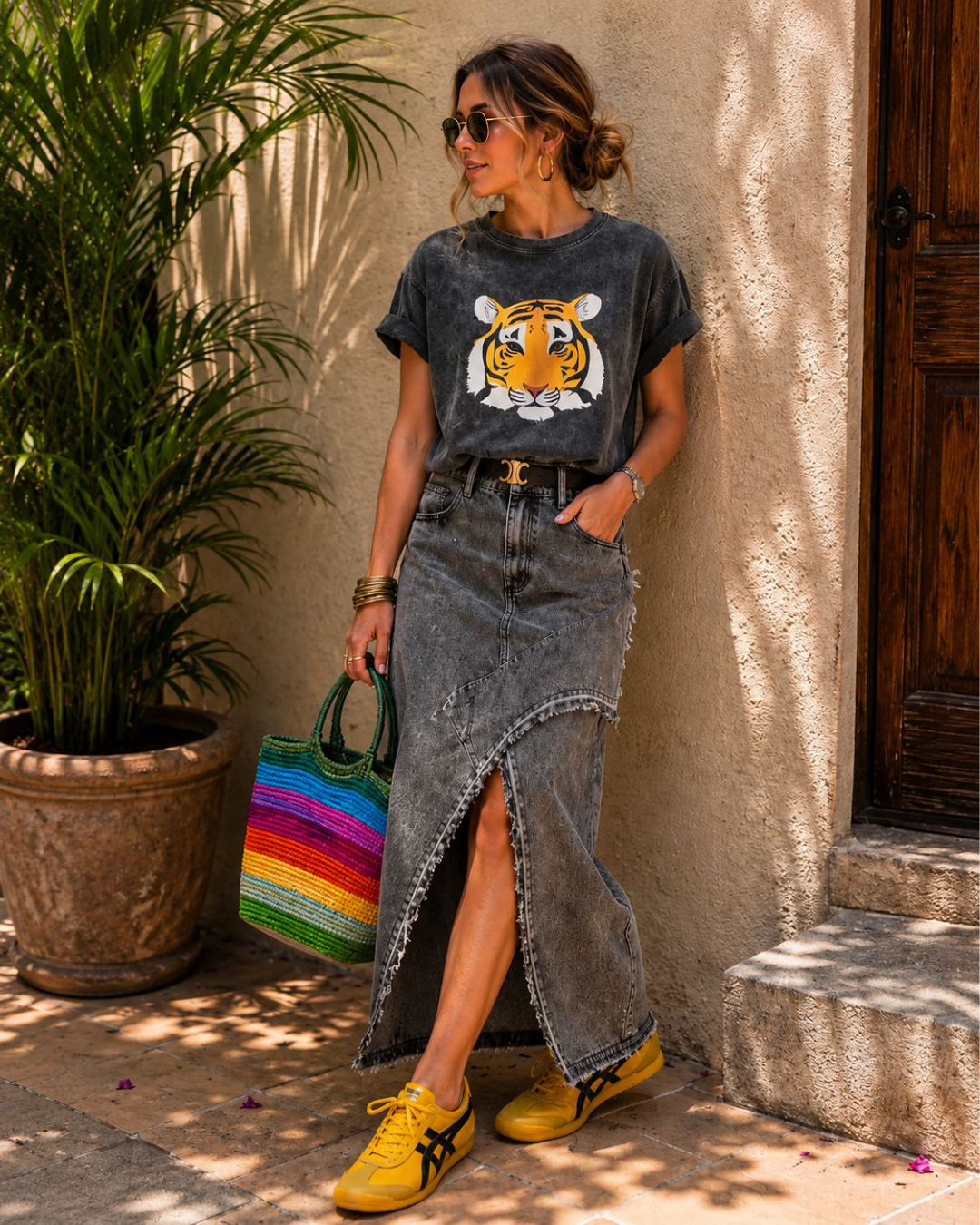 Falda Cruzada Denim 