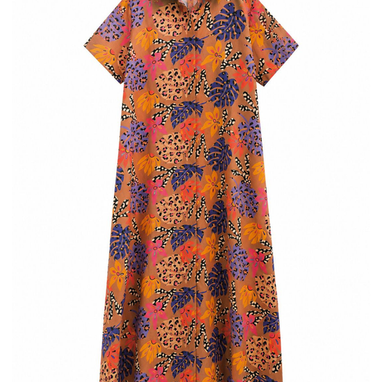 Vestido Hojas Print 
