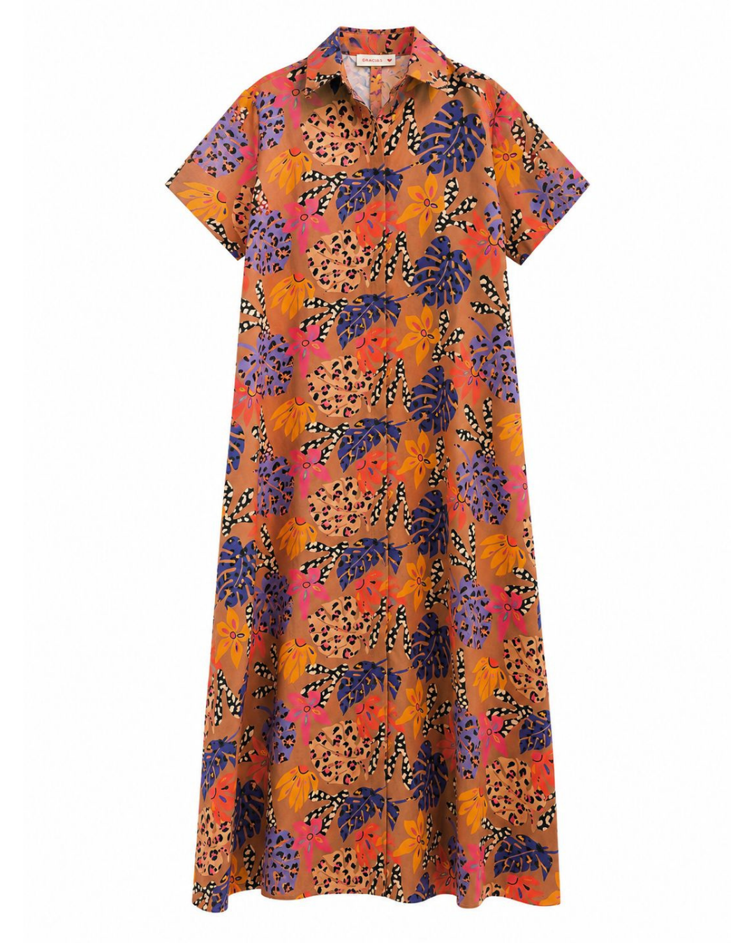 Vestido Hojas Print 