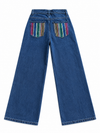 Blue Jeans with Embroidered Pockets