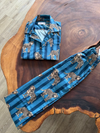 Blue Striped Tiger Shirt