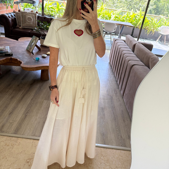 Falda Tailandia Marfil (envío 3 días hábiles) 