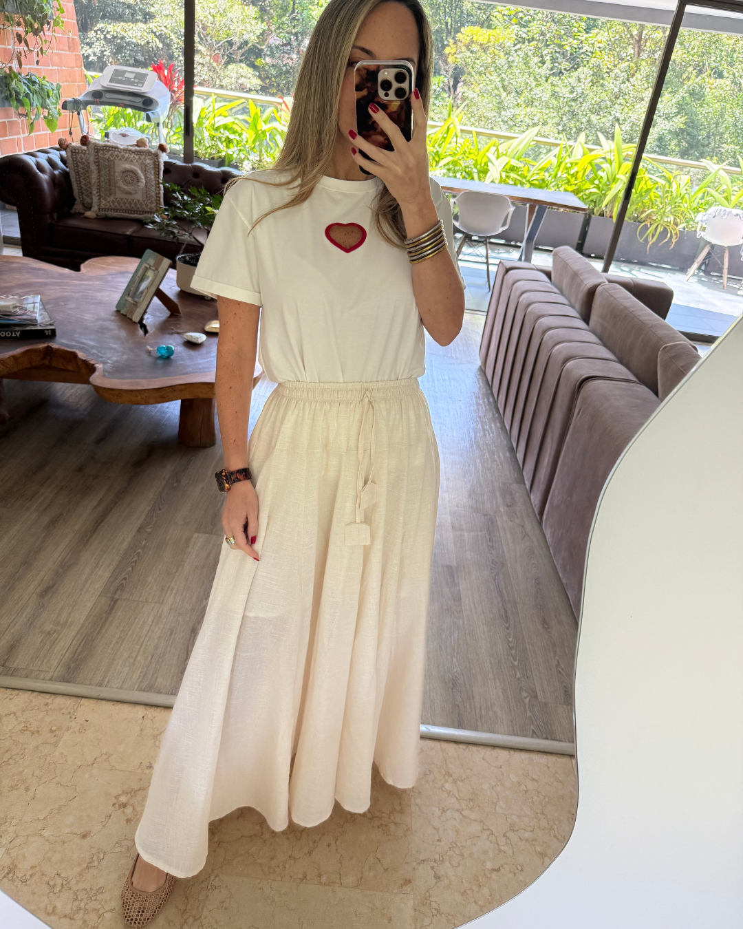 Falda Tailandia Marfil (envío 3 días hábiles) 