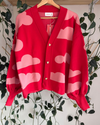 Red Clouds Open Sweater - Golden Hearts