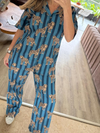 Blue Striped Tiger Shirt