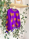 Sweater Llamas Morado 