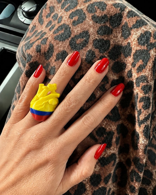 Colombian Red Heart Ring