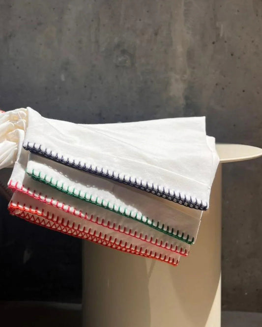 Blue Embroidered Basic T-Shirt