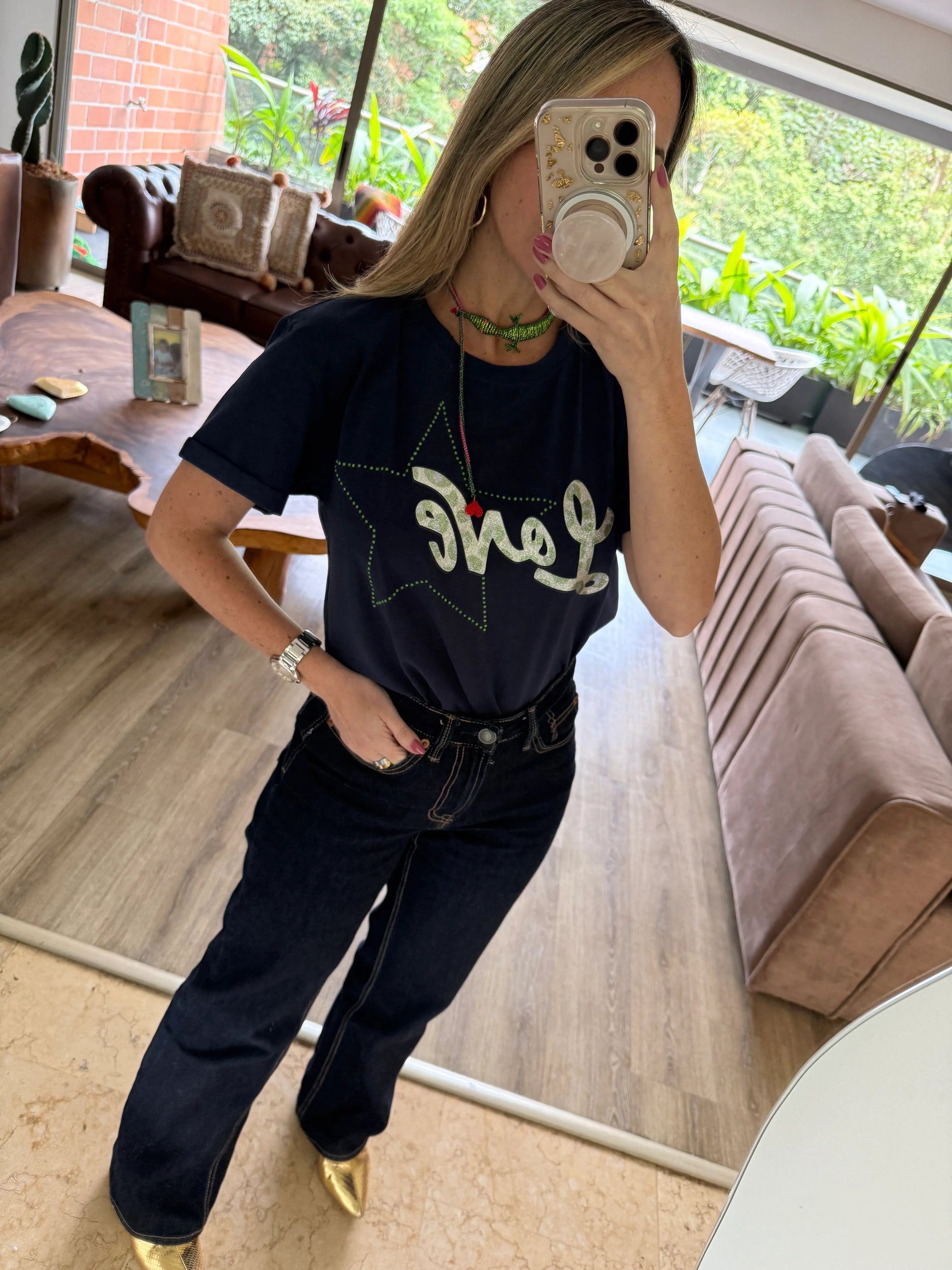 Camiseta Navy Love - Gracies