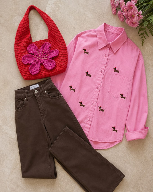 Camisa Oversize Perritos Salchicha 