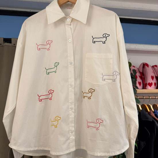 Camisa Perritos Salchicha Oversize 