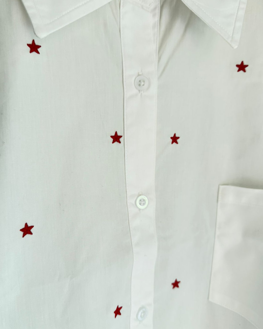 Camisa Marfil Estrellas Oversize 
