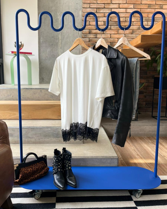 Asymmetrical Lace T-Shirt