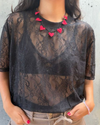 Camiseta Encaje Negra 