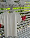 Ivory T-shirt with Heart Threads