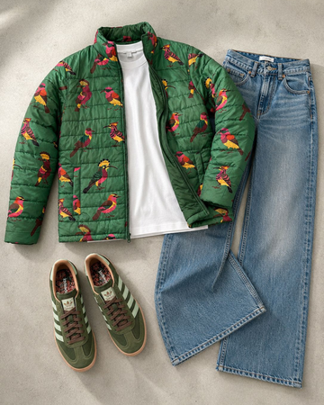 Birds Quilted Jacket