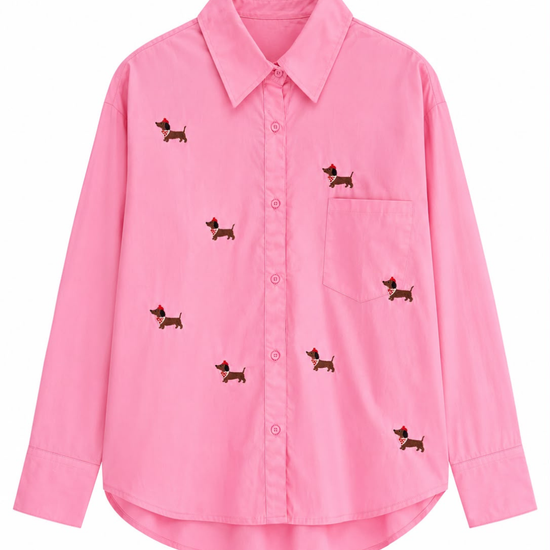 Camisa Oversize Perritos Salchicha 