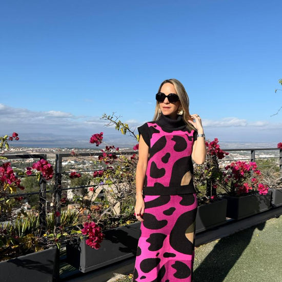 Falda Animal Ondas Magenta 