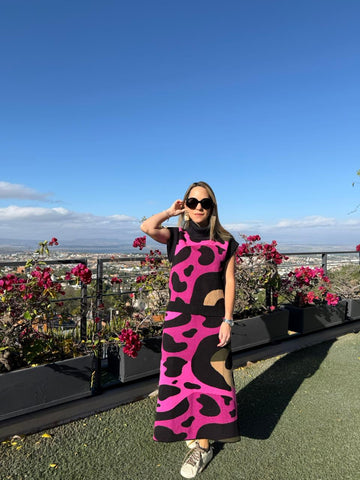 Falda Animal Ondas Magenta 