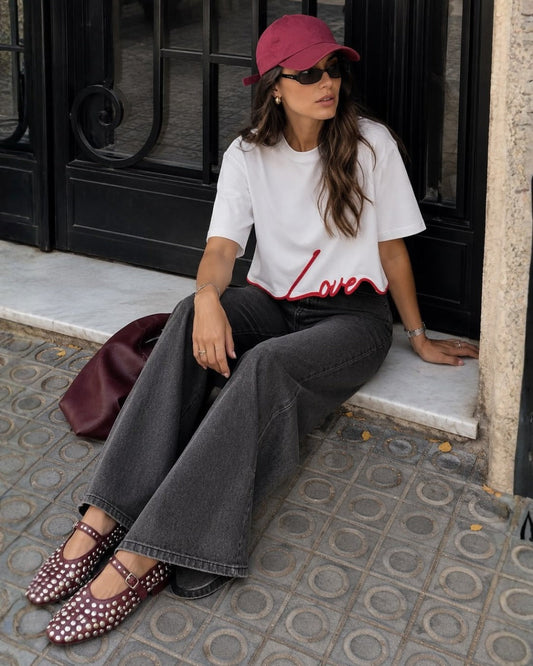 Camiseta Love Bordada 