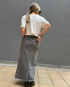 Crossed Skirt Denim Black