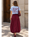 Falda Globo Vino 